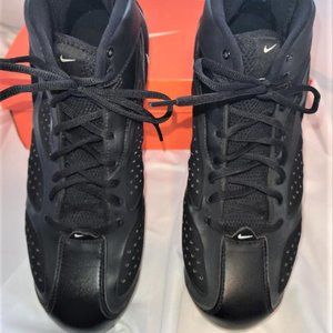 Nike "Air Zoom Blade Pro TD" Cleats, Black, White, Metallic Silver